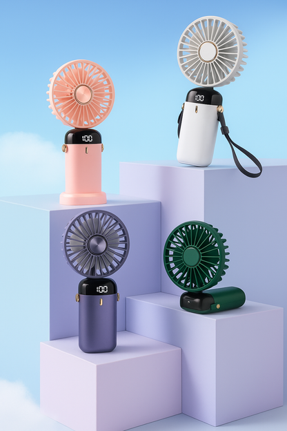 Ventilator Portabil cu 5 Viteze și USB - Mic. Puternic. Răcoritor.